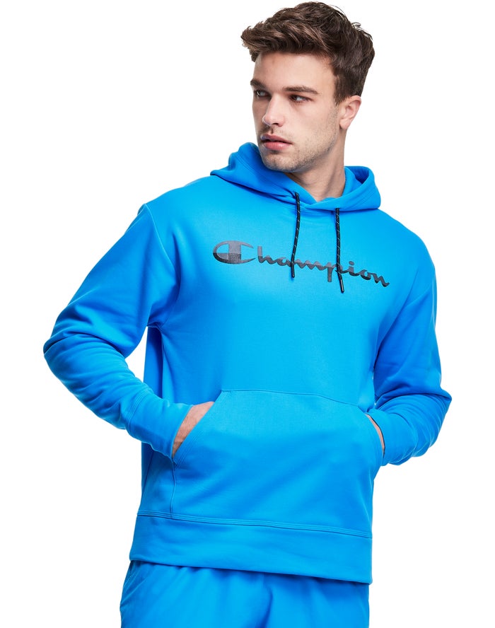 Sudadera Con Capucha Champion Hombre - Game Day Script Logo ( Azules ) 2907146-RC